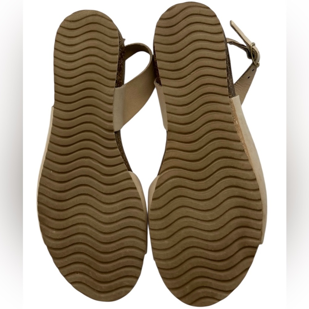 New Bio Gold Italian Nubuck Leather Minimalist Sandals 8 - Picture 2 of 3